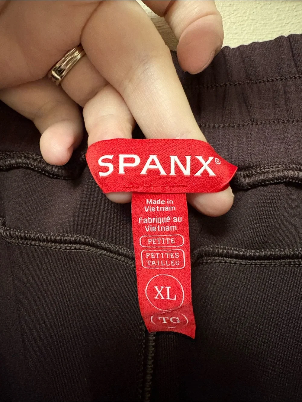 SPANX AirEssentials Slim Straight Pant Truffle Brown Size XL Petite XLP NWT New